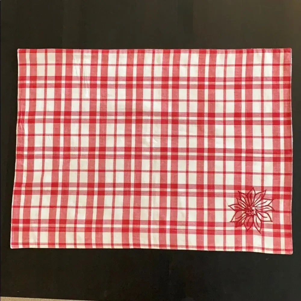 Red Gingham Placemats, Like New!!